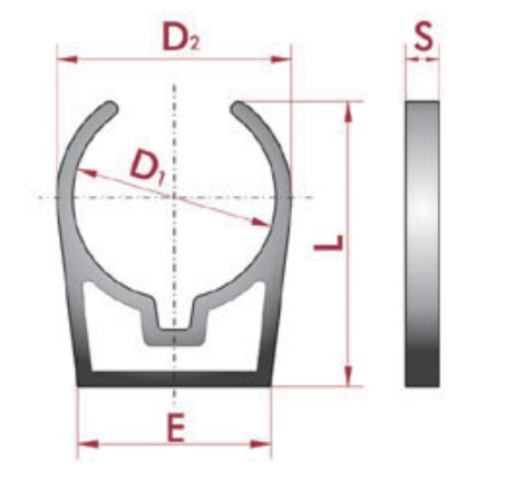PP Pipe Clip Open | Hydrodif Geoquip