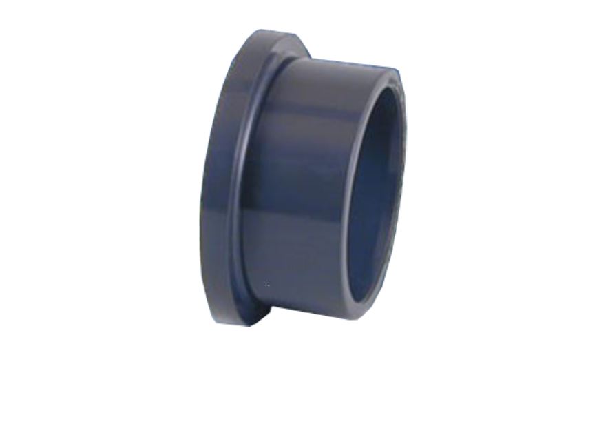 Stub Flange with Serrated Face Solvent Cement Grey uPVC Pipe Fitting 
