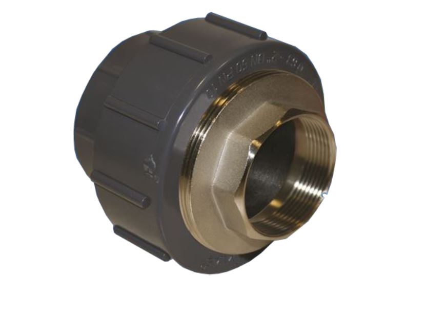 PVC Union Brass Female Thread x PVC Body- Geoquip Water Solutions